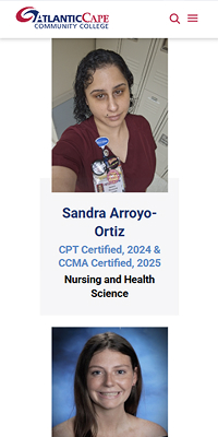 Mobile Student Spotlight Page