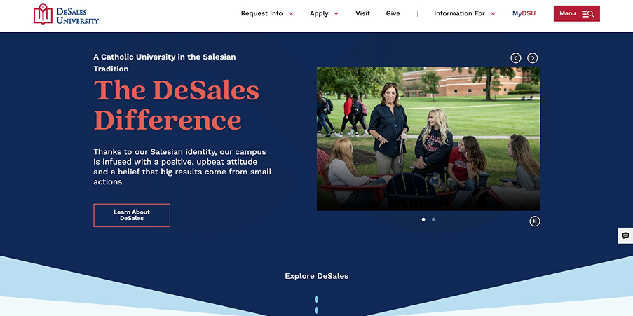 DeSales Homepage
