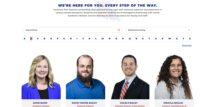 LA Tech Directory Page