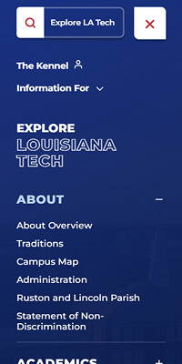 LA Tech Mobile Navigation