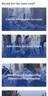 Get Started page Next Steps section on mobile