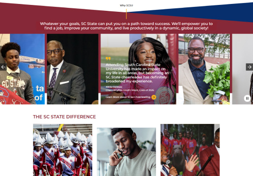 SCSU Homepage testimonials