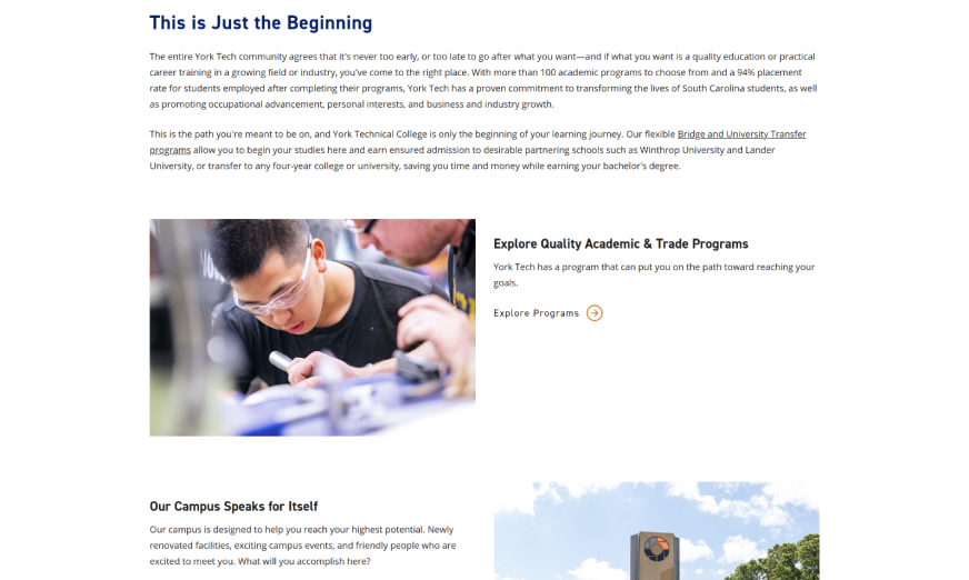 York Tech About page