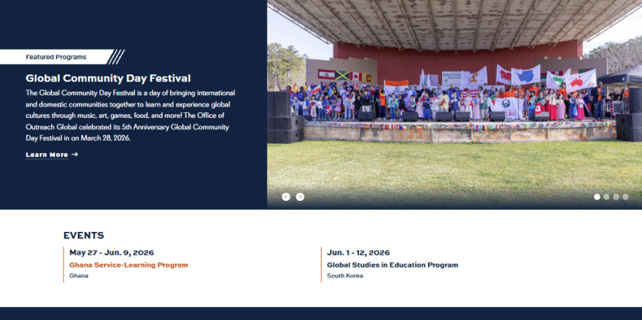 Auburn's outreach content 