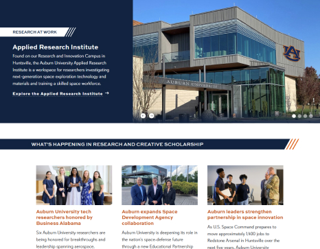 Auburn's Research Webpage