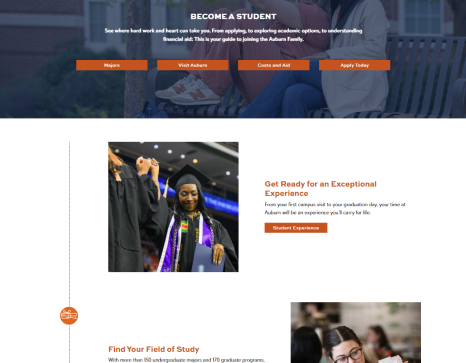 Auburn's Admissions Webpage