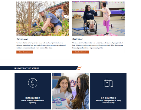 Auburn's Extension & Outreach Webpage