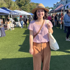 Lydia at a festival 