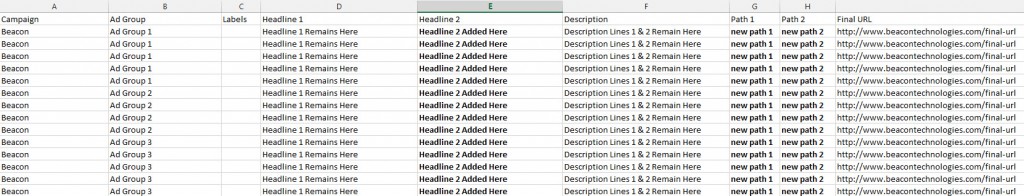 Expanded Text Ads CSV