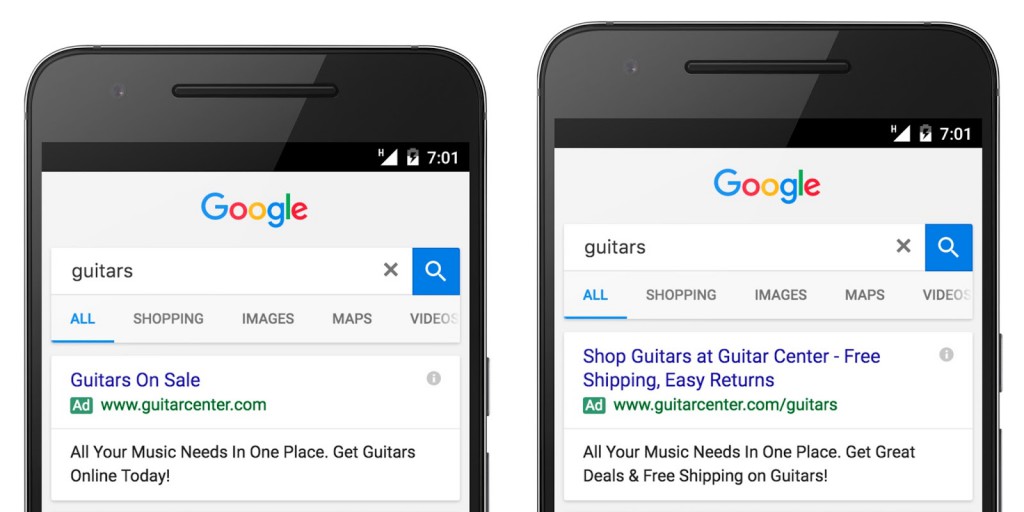 Expanded Text Ads Mockup