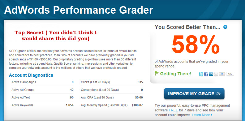 Wordstream PPC Grader