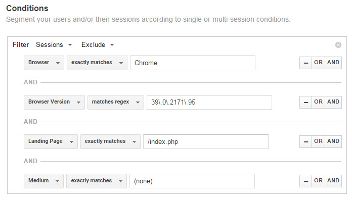 advanced segment for bot traffic