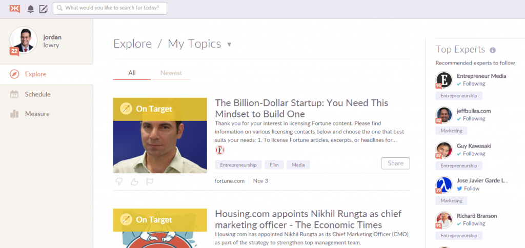 Klout Content Research