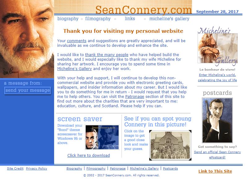 sean connery website