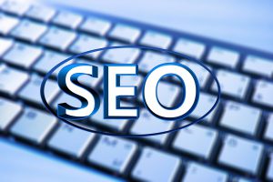 SEO written over top of a keyboard