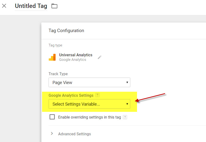 tag settings