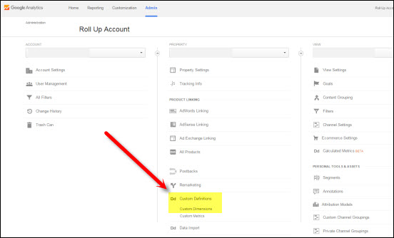universal analytics custom dimensions