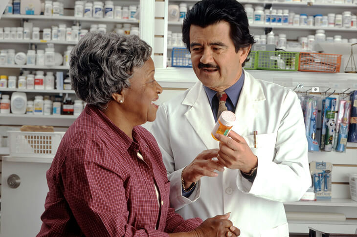 healthcare provider speaking with a patient