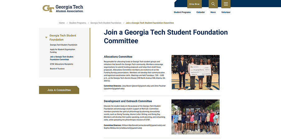 GT Alumni Interior Page