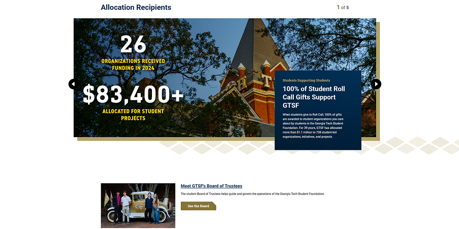 GT Alumni Page Component