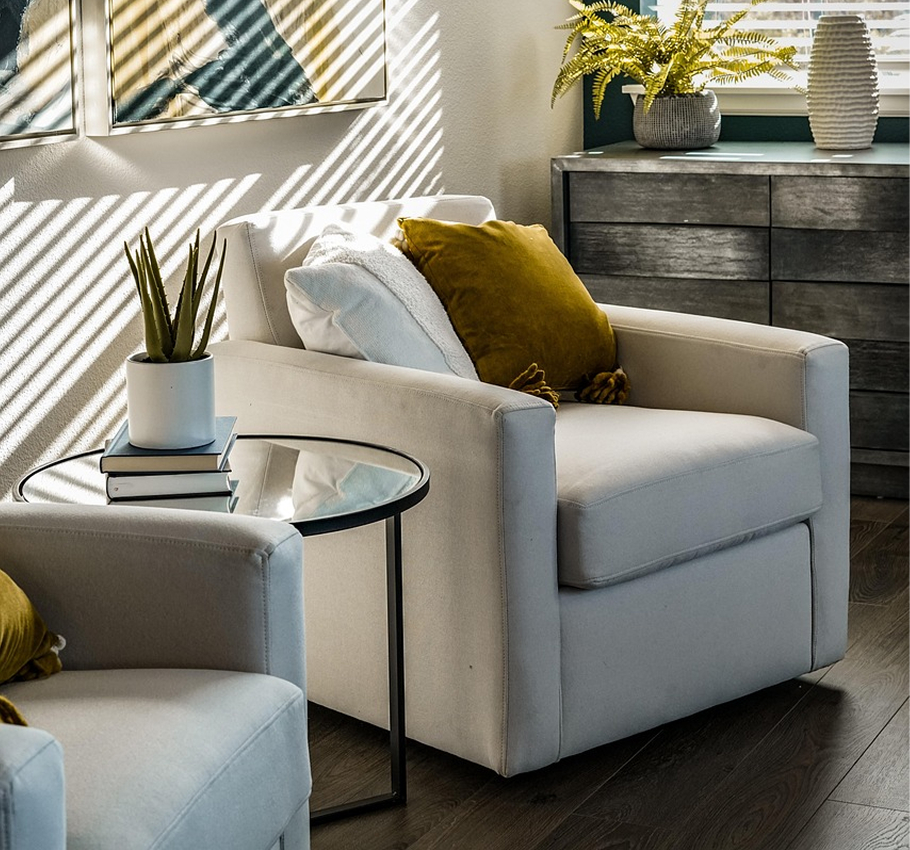furniture, comfortable-looking livingroom