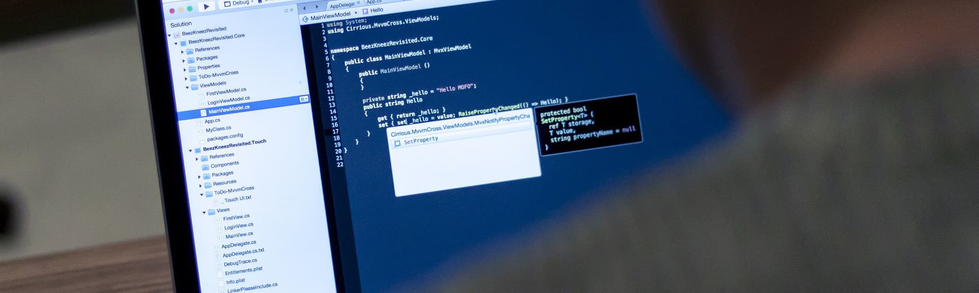 Code on Monitor
