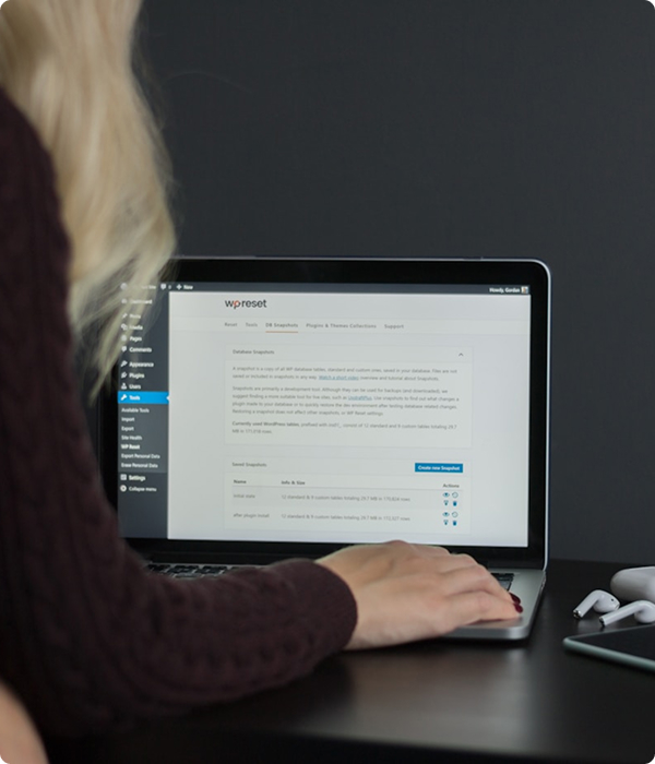 Developer working on WordPress website