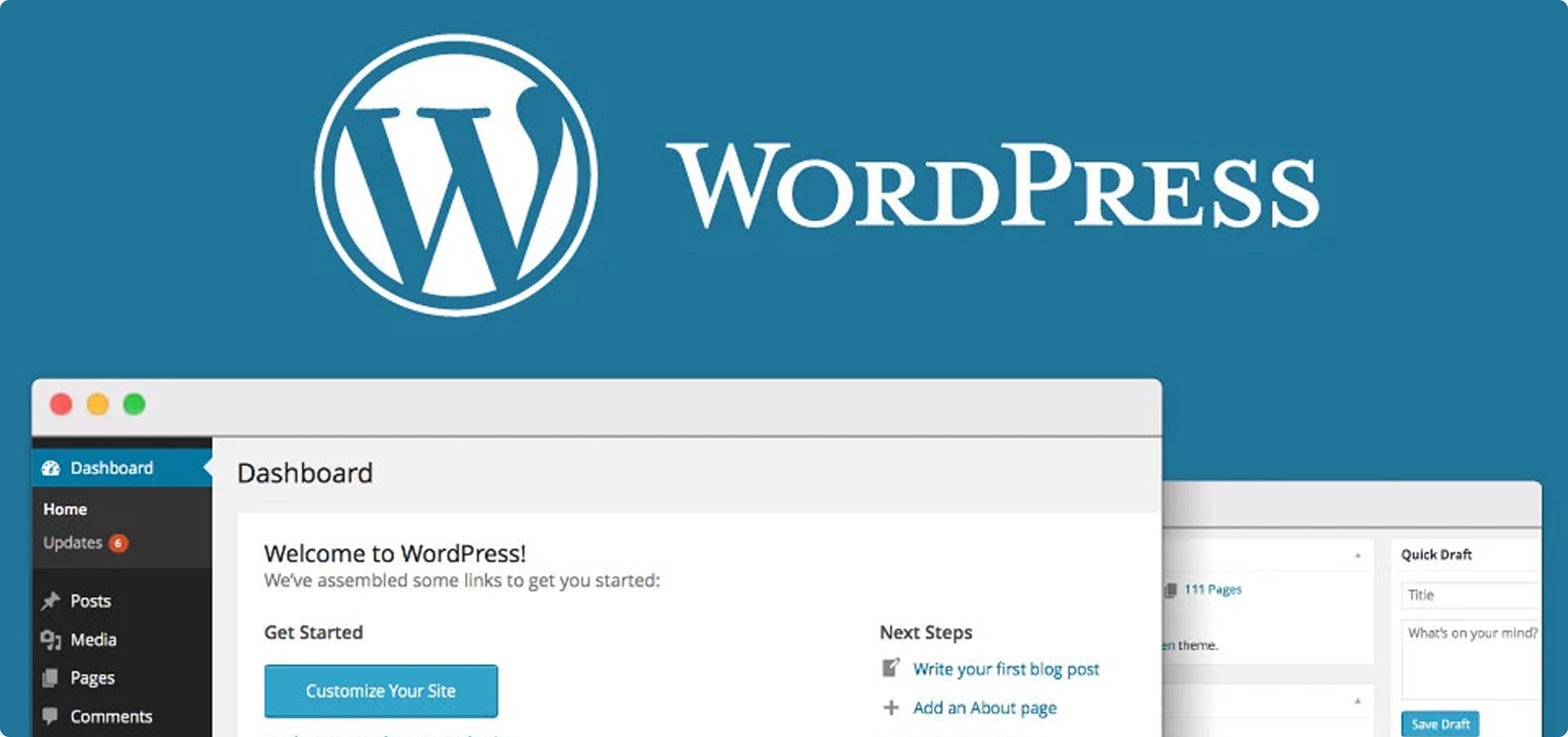 Screenshot of WordPress desktop